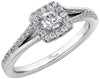 White Gold Canadian Diamond Engagement Ring.