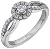 White Gold Canadian Diamond Engagement Ring.