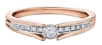 Rose Gold Diamond Engagement Ring.