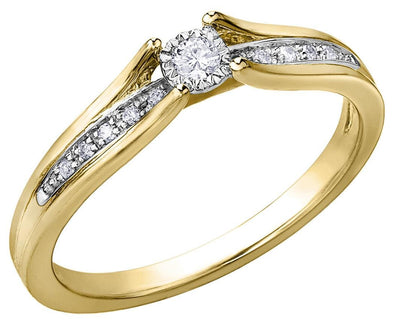 Yellow Gold Diamond Engagement Ring.