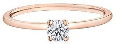 Rose Gold Canadian Diamond Solitaire Engagement Ring.