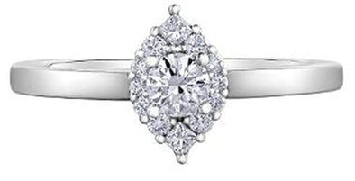 White Gold Canadian Diamond Engagement Ring.