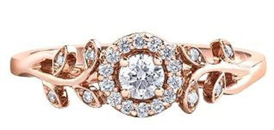 Rose Gold Canadian Diamond Engagement Ring.