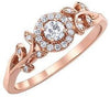 Rose Gold Canadian Diamond Engagement Ring.