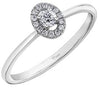 White Gold Canadian Diamond Engagement Ring.