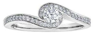 White Gold Canadian Diamond Engagement Ring.