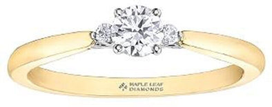 Yellow Gold Canadian Diamond Engagement Ring.