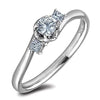 White Gold Canadian Diamond Engagement Ring.