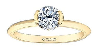 Yellow Gold Canadian Diamond Engagement Ring.