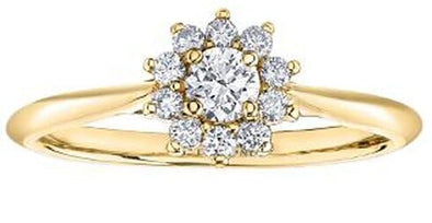 Yellow Gold Canadian Diamond Engagement Ring.