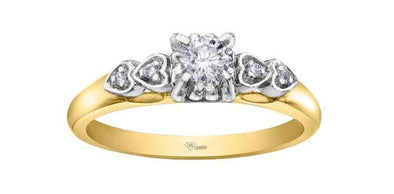 Yellow Gold Canadian Diamond Engagement Ring.