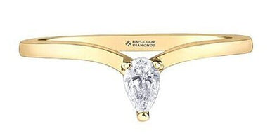 Yellow Gold Canadian Diamond Solitaire Engagement Ring.