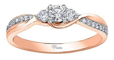 Rose Gold Canadian Diamond Engagement Ring.