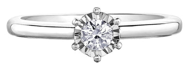 White Gold Diamond Solitaire Engagement Ring.