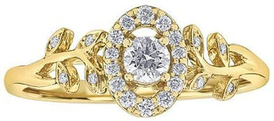 Yellow Gold Canadian Diamond Engagement Ring.