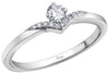 White Gold Canadian Diamond Engagement Ring.