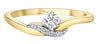 Yellow Gold Canadian Diamond Engagement Ring.