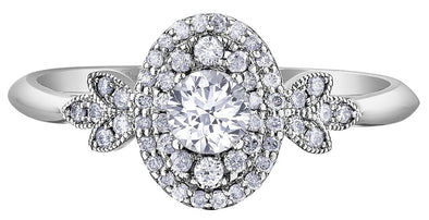 White Gold Canadian Diamond Engagement Ring.