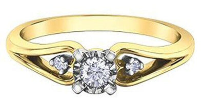 Yellow Gold Diamond Engagement Ring.