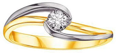 Yellow Gold Canadian Diamond Engagement Ring.