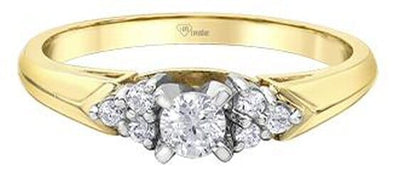 Yellow Gold Canadian Diamond Engagement Ring.