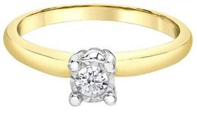 Yellow Gold Diamond Solitaire Engagement Ring.