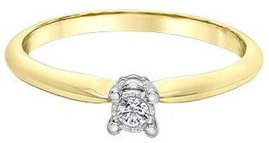 Yellow Gold Diamond Solitaire Engagement Ring.