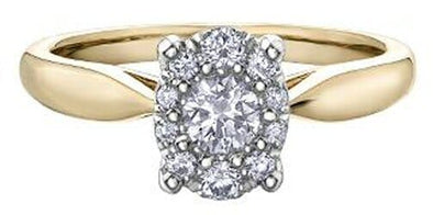 Yellow Gold Diamond Engagement Ring.