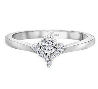 White Gold Canadian Diamond Engagement Ring.