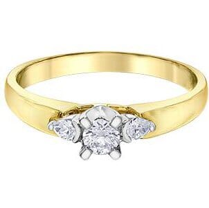 Yellow Gold Canadian Diamond Engagement Ring.