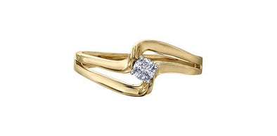 Yellow Gold Canadian Diamond Solitaire Engagement Ring.