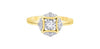 Yellow Gold, White Gold Diamond Engagement Ring.