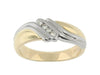 Yellow Gold Diamond Mens Band.