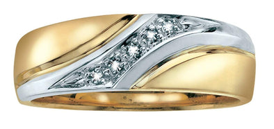 Yellow Gold Diamond Wedding Band.