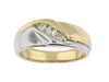 Yellow Gold Diamond Mens Band.