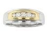 White Gold Diamond Mens Band.