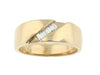 Yellow Gold Diamond Mens Band.