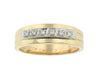 Yellow Gold Diamond Mens Band.