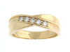 Yellow Gold Diamond Mens Band.