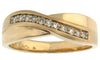 Yellow Gold Diamond Mens Band.