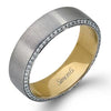 White Gold Diamond Mens Band.