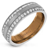 White Gold, Rose Gold Diamond Wedding Band