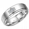 White Gold Diamond Wedding Band 0.15 Ct Total Diamond Weight