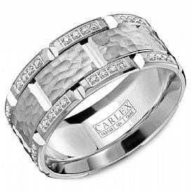 White Gold Diamond Wedding Band 0.42 Ct Total Diamond Weight