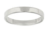 White Gold High Polish, Flat 2.5mm Wide.Wedding Band. Stock Size: 6 (Alternate sizes available)