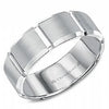 White Gold Comfort Fit, Brushed Wedding Ring