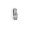 White Gold Mens Band. 6.0mm Wide.