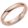 Rose Gold Comfort Fit, High Polish, Domed 3.0mm Wide.Wedding Band. Stock Size: 6 (Alternate sizes available)