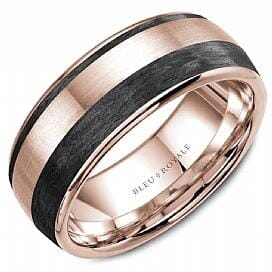 Rose Gold Wedding Band Brushed