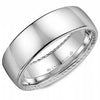 White Gold Wedding Band High Polish